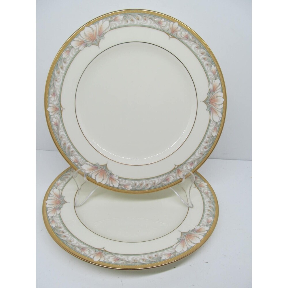 Noritake Barrymore 10 1/2" Dinner Plates Set of 2 Excellent